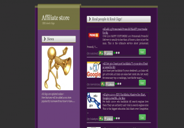 Mini Web Store Page for SEOClerks Affiliate