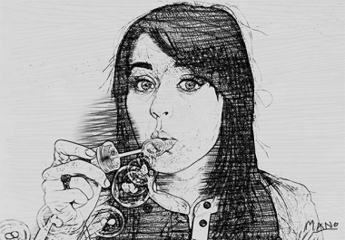 I will draw you as a realistic pencil art