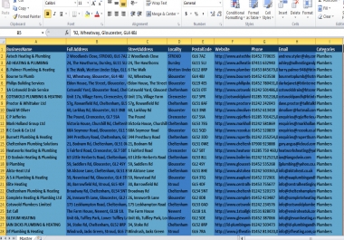 I can extract 1000 UK or USA business data from Yell or YP. com
